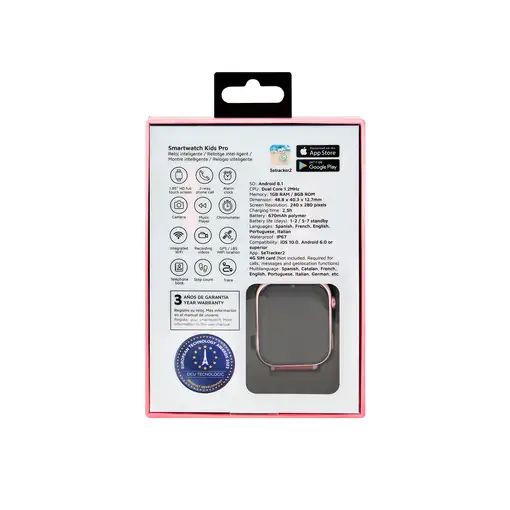 Smartwatch DCU Advance Tecnologic KIDS PRO  (1,85'') 240x280 Pixeles rosa