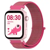 Smartwatch KIDS PRO GPS & videollamadas negro/correa tela rosa