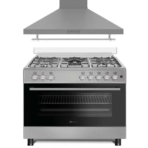 SOLTHERMIC® PACK COCINA F9L50E5I INOX PANORAMICA HORNO ELECTRICO + CAMPANA 90 INOX