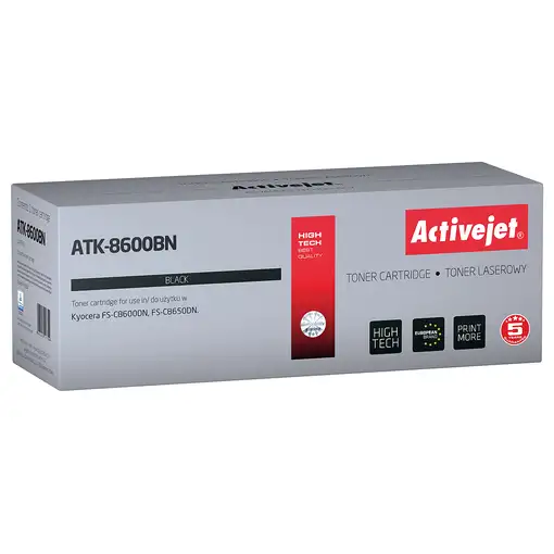 Activejet Cartucho de tóner ATK-8600BN para impresoras Kyocera; reemplazo de Kyoce