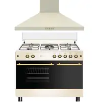 SOLTHERMIC® PACK COCINA GAS CREMA PORTABOMBONA 90X60 + CAMPANA CREMA DE 90