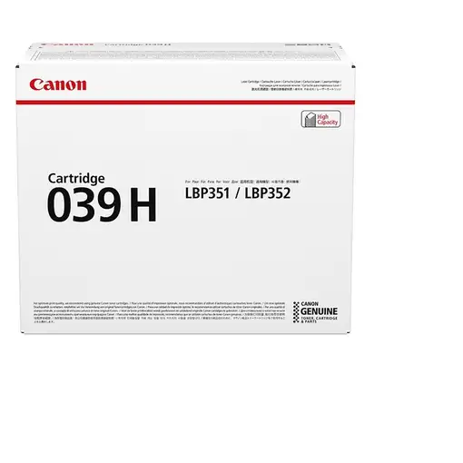 Canon 039H cartucho de tóner 1 pieza(s) Original Negro