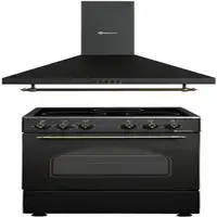 SOLTHERMIC® PACK NEGRO RÚSTICO COCINA VTC 50X50 + CAMPANA DE 60
