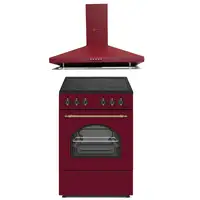 SOLTHERMIC® PACK COCINA VTC ROJA RÚSTICA 50X50 + CAMPANA H60P ROJA BURDEOS