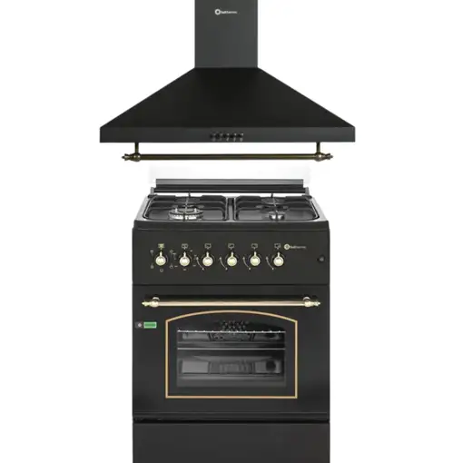 SOLTHERMIC® PACK COCINA GAS F6S40E5RB CON HORNO ELÉCTRICO + CAMPANA 60