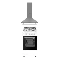 SOLTHERMIC® PACK COCINA GAS BLANCA 50X50 + CAMPANA INOX DE 60