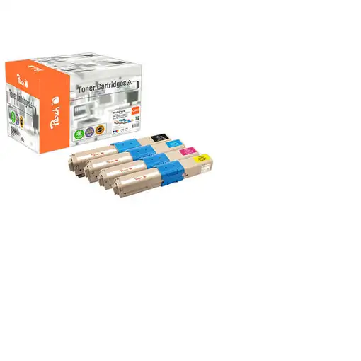 Peach 112100 cartucho de tóner 4 pieza(s) Compatible Negro, Cian, Magenta, Amarill