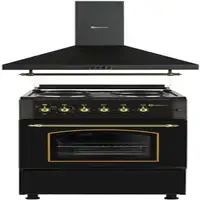 SOLTHERMIC® PACK NEGRO RÚSTICO COCINA ELÉCTRICA + CAMPANA DE 60