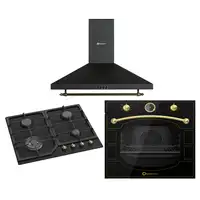 SOLTHERMIC® PACK NEGRO RÚSTICO ENCIMERA GAS 60 + HORNO + CAMPANA 60