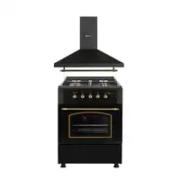 SOLTHERMIC® PACK NEGRO RÚSTICO COCINA GAS F6S40G2 NEGRA RÚSTICA + CAMPANA H60PR