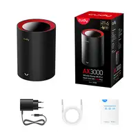 Cudy M3000 Doble banda (2,4 GHz / 5 GHz) Wi-Fi 6 (802.11ax) Negro, Rojo 1 Interno