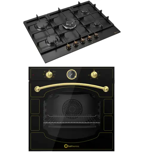SOLTHERMIC® PACK HORNO NEGRO RÚSTICO + PLACA DE GAS