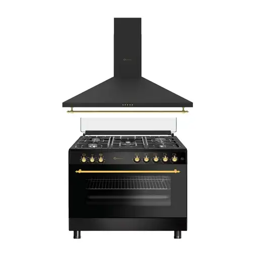 SOLTHERMIC® PACK COCINA GAS 90X60 HORNO ELECTRICO PANORAMICO + CAMPANA 90