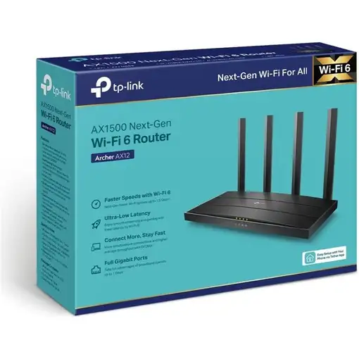 TP-Link Archer AX12 router inalámbrico Ethernet rápido Doble banda (2,4 GHz / 5 GH