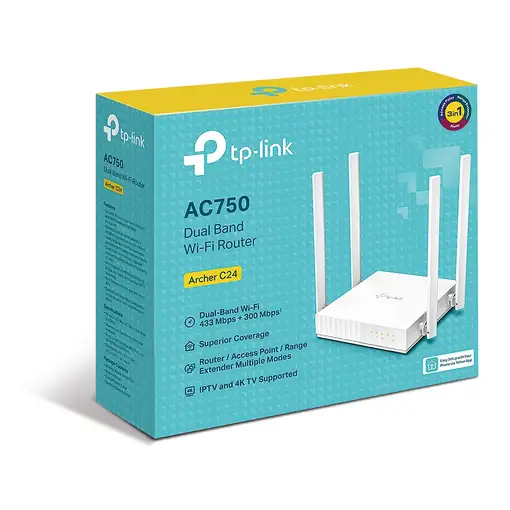 TP-Link ARCHER C24 router inalámbrico Ethernet rápido Doble banda (2,4 GHz / 5 GHz