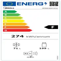 Midea MDRB380FGE02A Combi No Frost