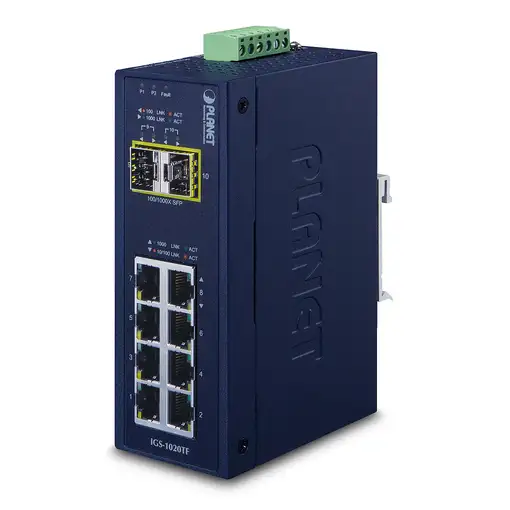 PLANET IGS-1020TF switch No administrado Gigabit Ethernet (10/100/1000) Azul