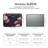 Funda Ordenador Neopreno Trendy Sleeve Neo Flowers 15.6\