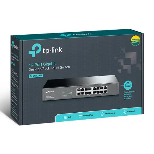 TP-Link TL-SG1016D No administrado Gigabit Ethernet (10/100/1000) Negro