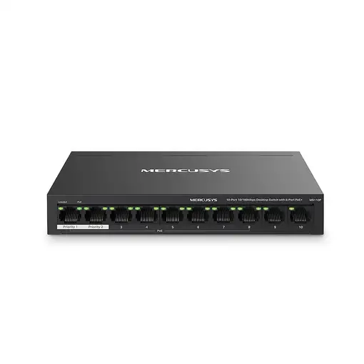Mercusys MS110P switch Gestionado Fast Ethernet (10/100) Energía sobre Ethernet (P