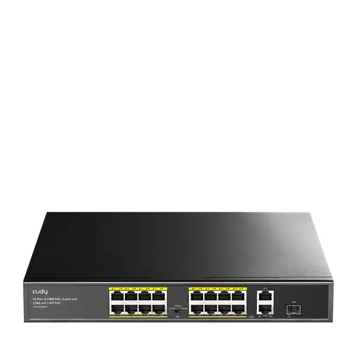 Cudy FS1018PS1 switch Fast Ethernet (10/100) Energía sobre Ethernet (PoE) Gris