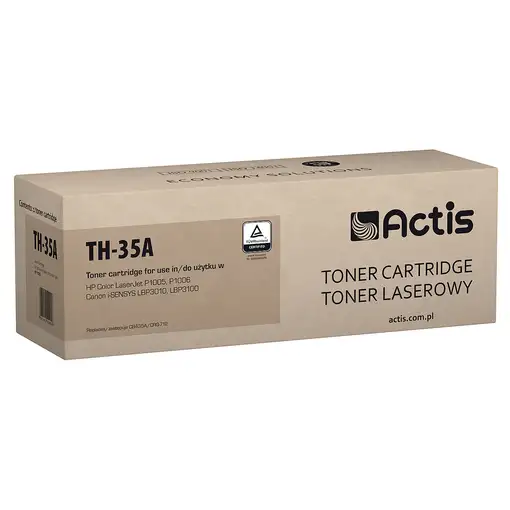 Actis Cartucho de tóner TH-35A (reemplazo de HP 35A CB435A, Canon CRG-712; estánda
