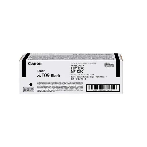 Canon TONER T09 BK cartucho de tóner 1 pieza(s) Original Negro