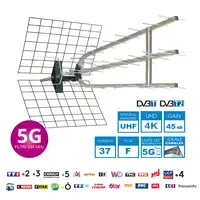 Antena exterior 5G triple amplificada 45 dB - 694 MHz Metronic 415052