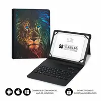 Funda Con Teclado Keytab Pro Bluetooth Trendy Leon