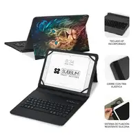 Funda Con Teclado Keytab Pro Bluetooth Trendy Leon