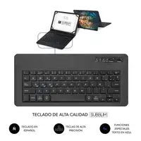 Funda Con Teclado Keytab Pro Bluetooth Trendy Leon