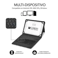 Funda Con Teclado Keytab Pro Bluetooth Trendy Leon