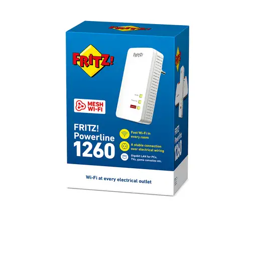 FRITZ!Powerline 1260 INT 1200 Mbit/s Ethernet Wifi Blanco 1 pieza(s)