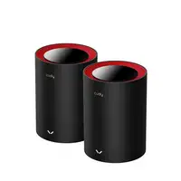 Cudy M3000 2-Pack Doble banda (2,4 GHz / 5 GHz) Wi-Fi 6 (802.11ax) Negro, Rojo 1 I