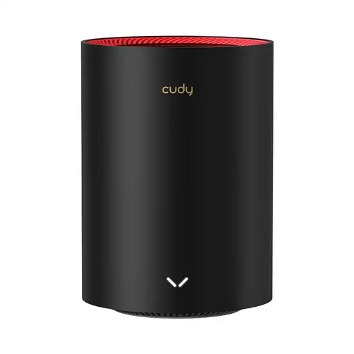 Cudy M3000 2-Pack Doble banda (2,4 GHz / 5 GHz) Wi-Fi 6 (802.11ax) Negro, Rojo 1 I