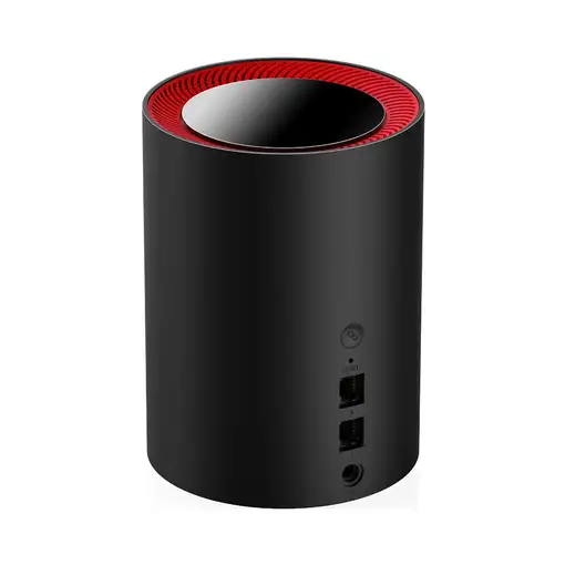 Cudy M3000 2-Pack Doble banda (2,4 GHz / 5 GHz) Wi-Fi 6 (802.11ax) Negro, Rojo 1 I