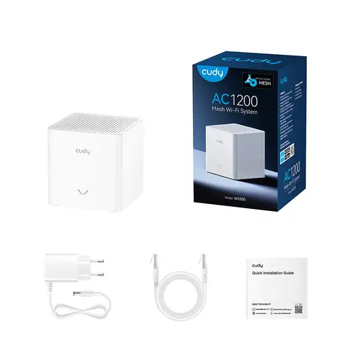 Cudy M1200 1-PACK sistema Wi-Fi Mesh (Wi-Fi en malla) Doble banda (2,4 GHz / 5 GHz