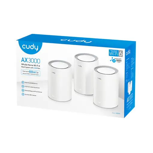 Cudy AX3000 Wi-Fi 6 Mesh 2.5G Solution Doble banda (2,4 GHz / 5 GHz) Wi-Fi 6 (802.