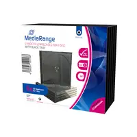 MediaRange BOX31 funda para discos ópticos Caja transparente para CD 1 discos Negr