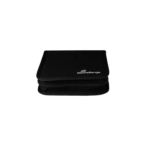 MediaRange BOX50 funda para discos ópticos Funda cartera 24 discos Negro