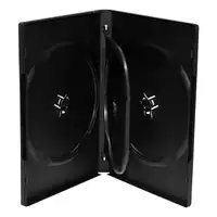 MediaRange BOX35-3 funda para discos ópticos Funda de DVD 3 discos Negro
