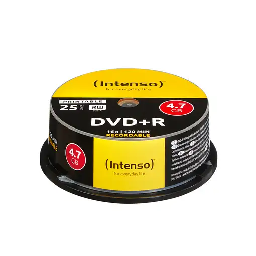 Intenso DVD+R 4.7GB, Printable, 16x 4,7 GB 25 pieza(s)
