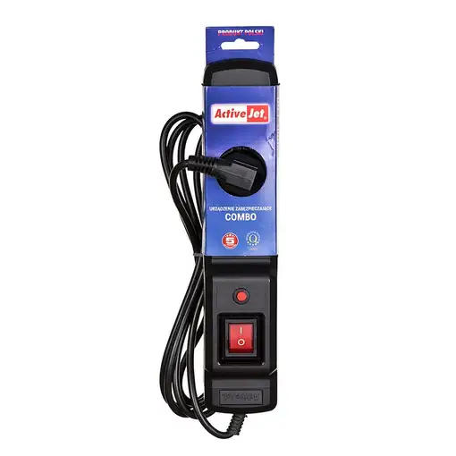 Activejet COMBO 3GN 1,5m base múltiple 3 salidas AC Interior Negro