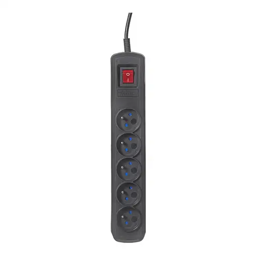 Activejet ACP-5GN 1,5M CZ base múltiple 5 salidas AC Interior Negro