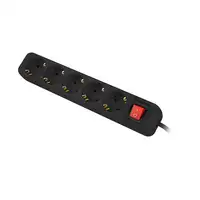 Lanberg PS1-05F-0300-BK base múltiple 3 m 5 salidas AC Interior Negro