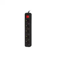 Lanberg PS1-05F-0300-BK base múltiple 3 m 5 salidas AC Interior Negro