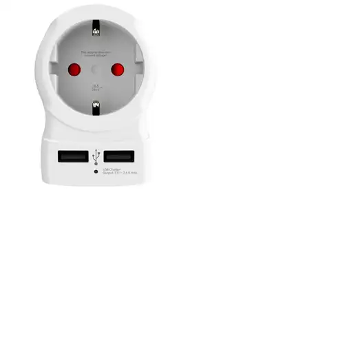 Skross 1500280 adaptador de enchufe eléctrico Tipo G (RU) Tipo C (Euroconcexión) +