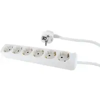 Schwaiger STSL0614 base múltiple 1,4 m 6 salidas AC Interior Blanco