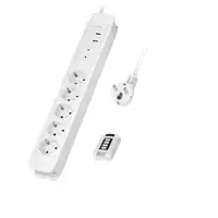 LogiLink LPS402 base múltiple 1,5 m 5 salidas AC Interior Blanco