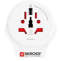 Skross 1.500266 adaptador de enchufe eléctrico Tipo F Universal Blanco